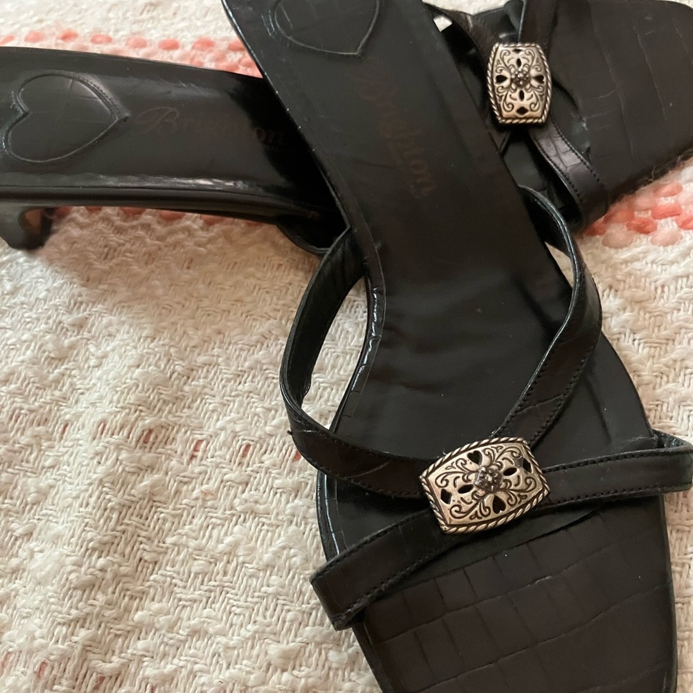 Brighton black crocs sandal, size 7 1/2